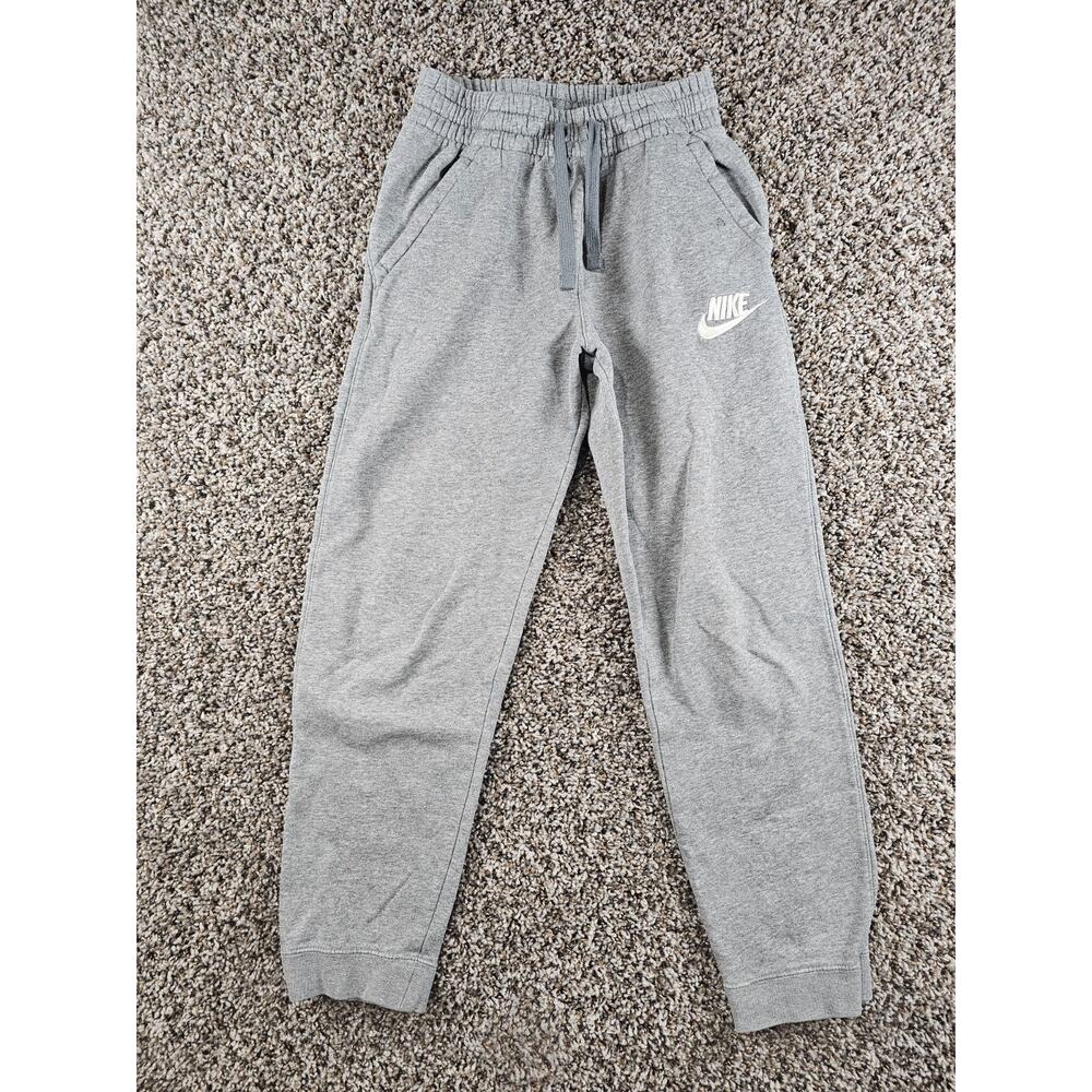 Nike Boys Sz L Standard Fit Jogger Sweatpants Pants Light Gray